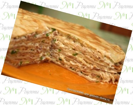 блинный торт с курицей блинный торт с курицей